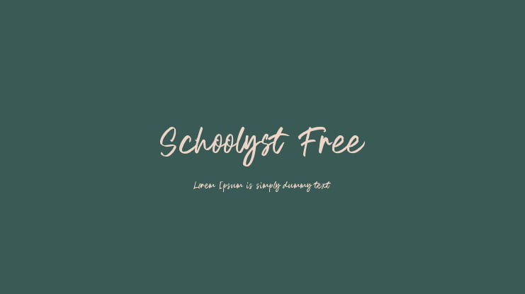 Schoolyst Free Font