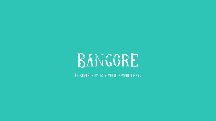 BangorE Font