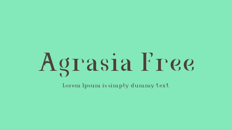 Agrasia Free Font