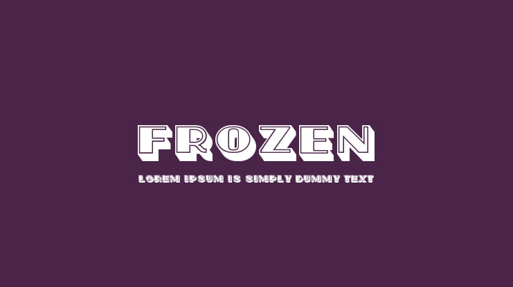Frozen Font Family