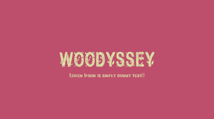 WOODYSSEY Font