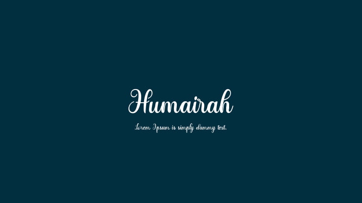 Humairah Font