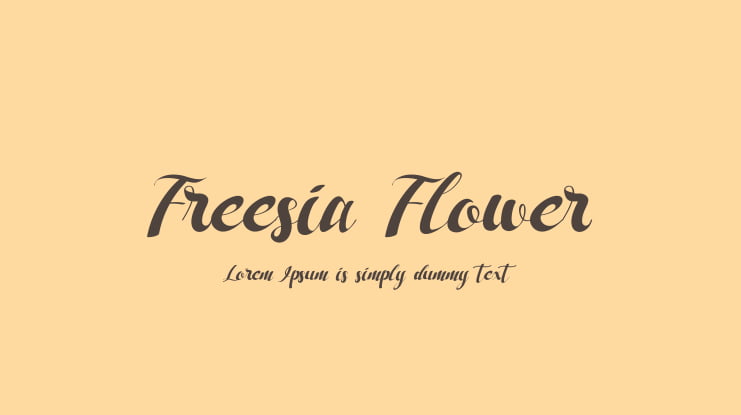 Freesia Flower Font
