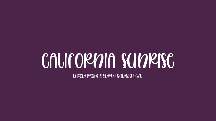 California Sunrise Font