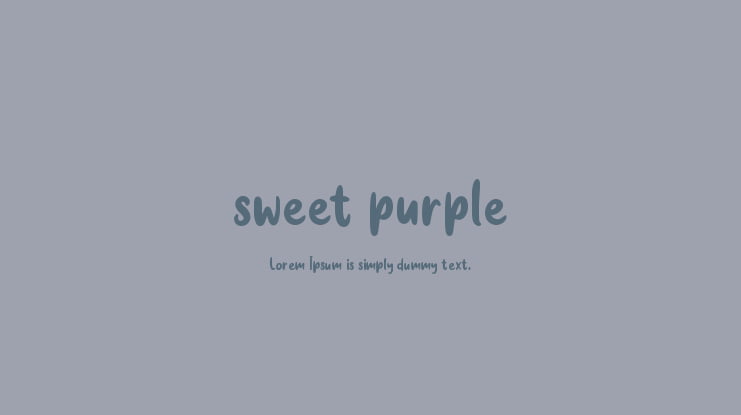 sweet purple Font