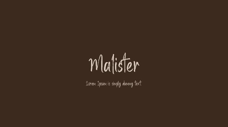 Malister Font
