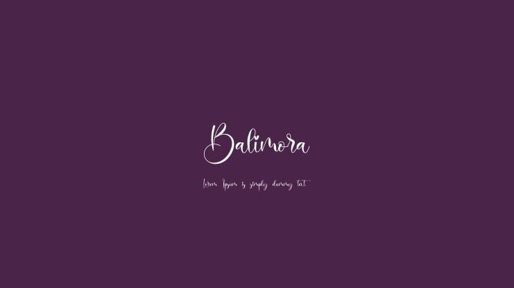 Balimora Font