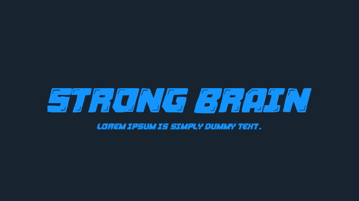 Strong Brain Font