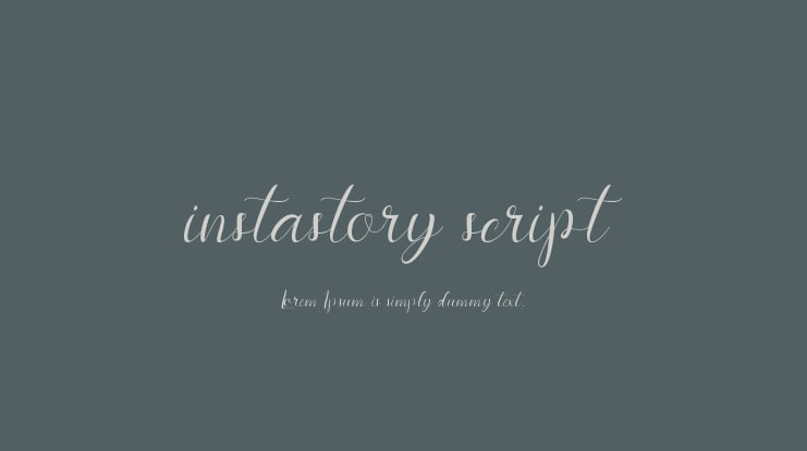 instastory script Font