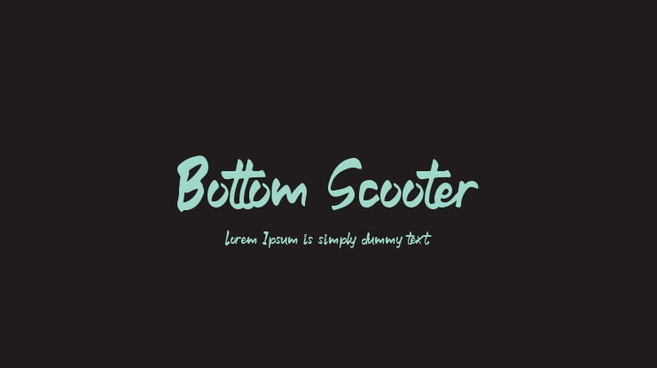 Bottom Scooter Font