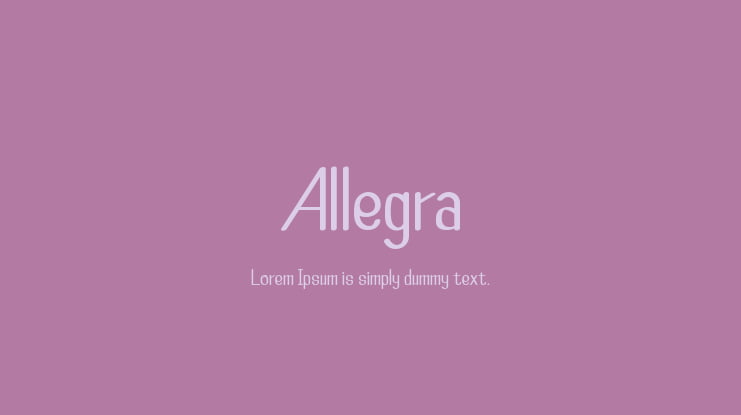 Allegra Font