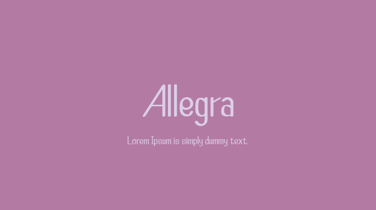 Allegra Font