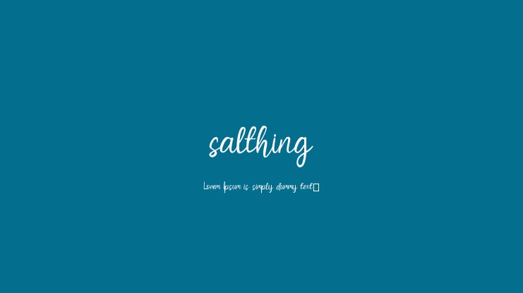 salthing Font