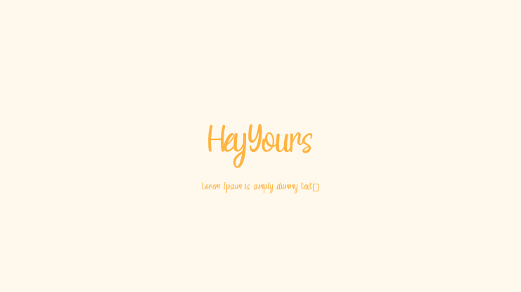 HeyYours Font