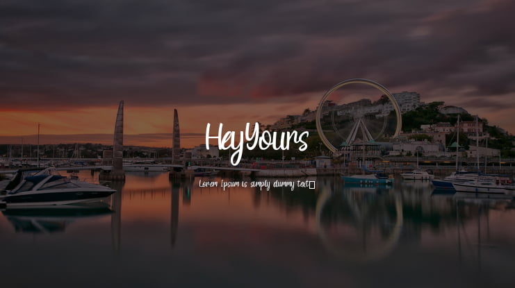 HeyYours Font