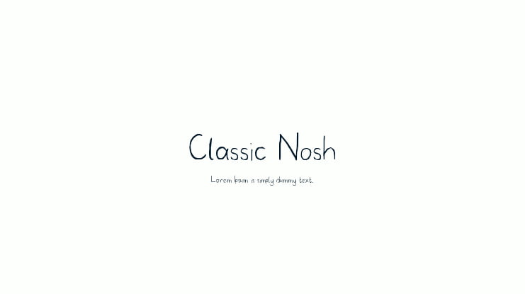 Classic Nosh Font