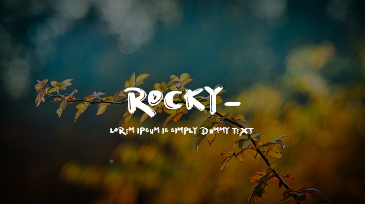 Rocky- Font