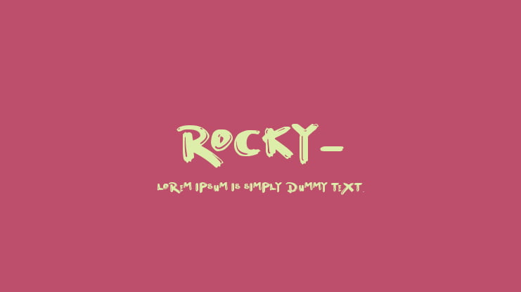 Rocky- Font
