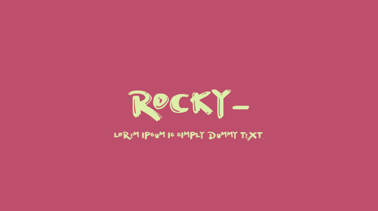 Rocky- Font