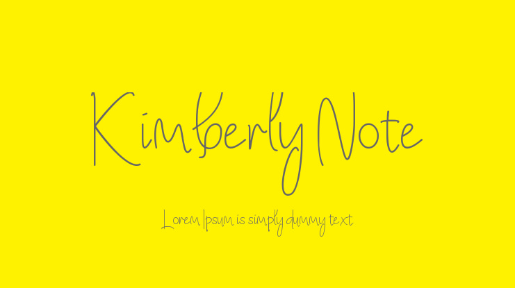 Kimberly Note Font