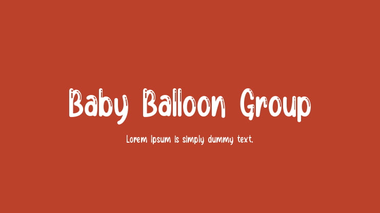 Baby Balloon Group Font Family