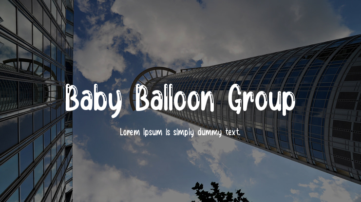 Baby Balloon Group Font Family