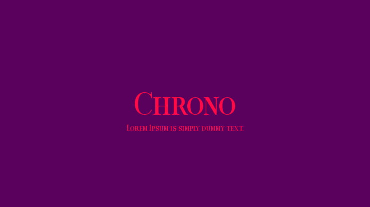 Chrono Font Family