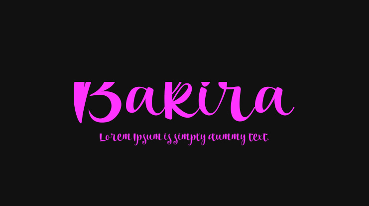 Bakira Font