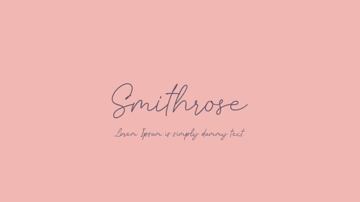 Smithrose Font