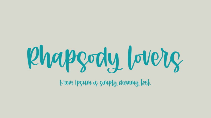 Rhapsody lovers Font