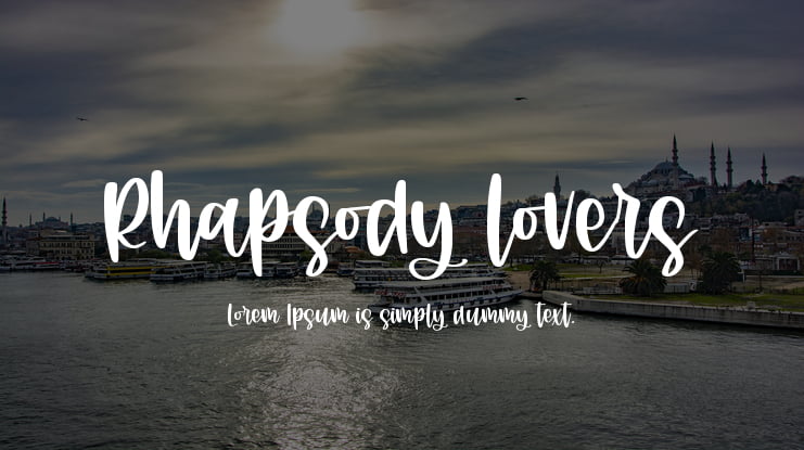 Rhapsody lovers Font