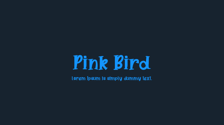 Pink Bird Font