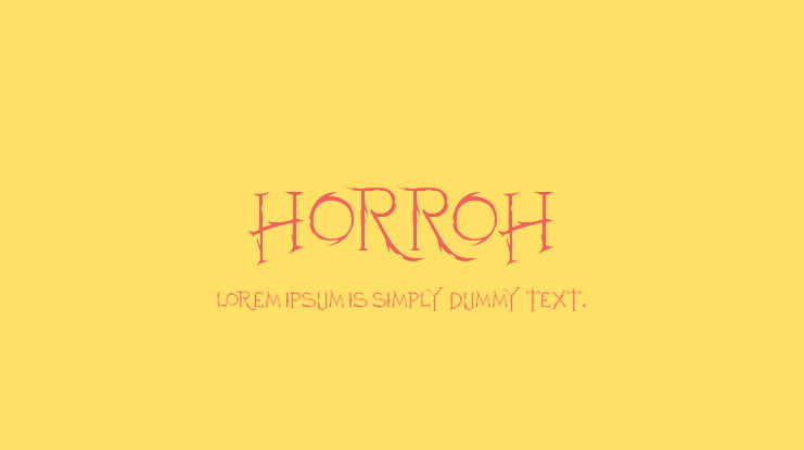 Horroh Font