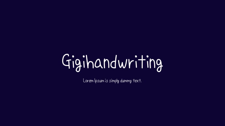 Gigihandwriting Font