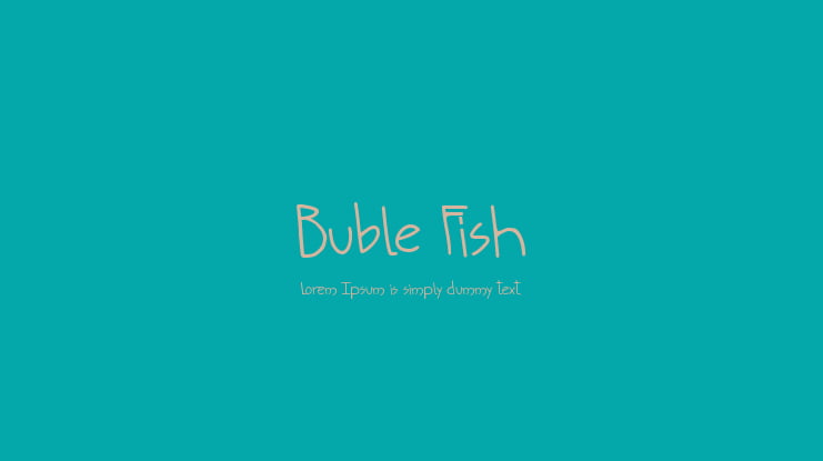 Buble Fish Font