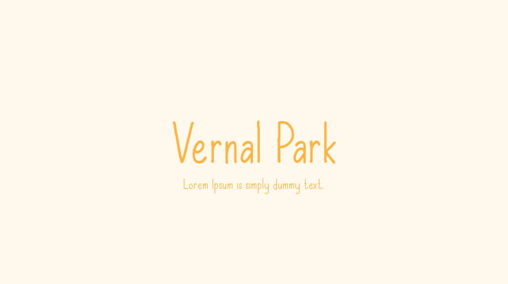 Vernal Park Font