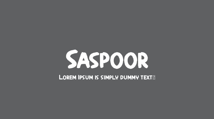 Saspoor Font