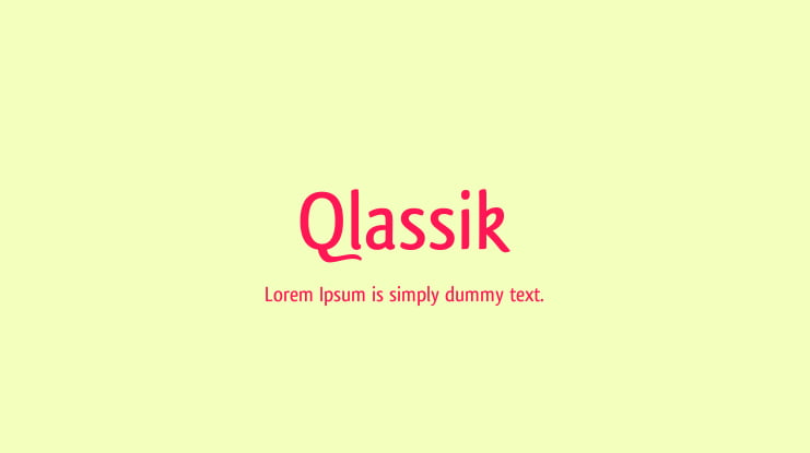 Qlassik Font Family