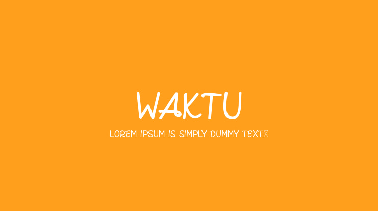 WAKTU Font