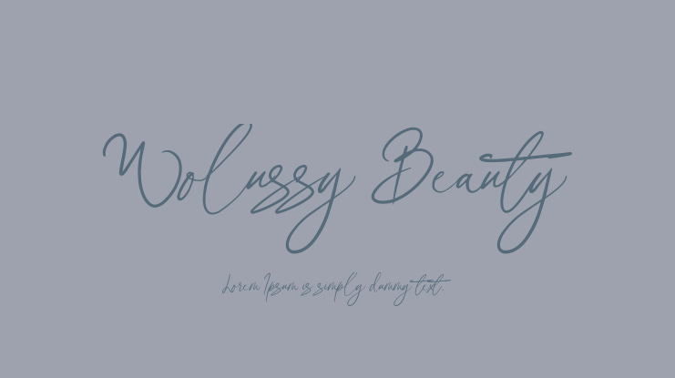 Wolussy Beauty Font