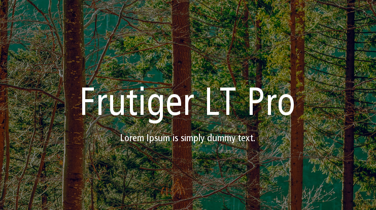 Frutiger LT Pro Font Family