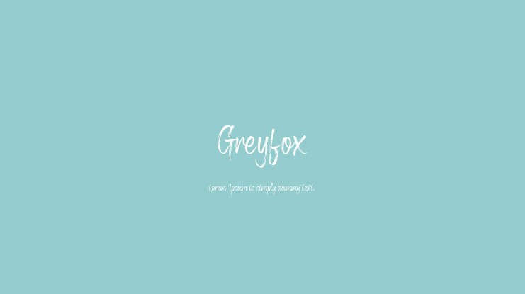 Greyfox Font