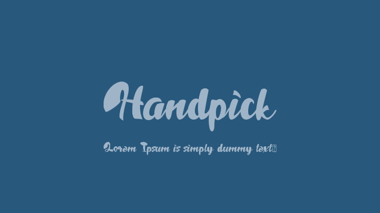 Handpick Font