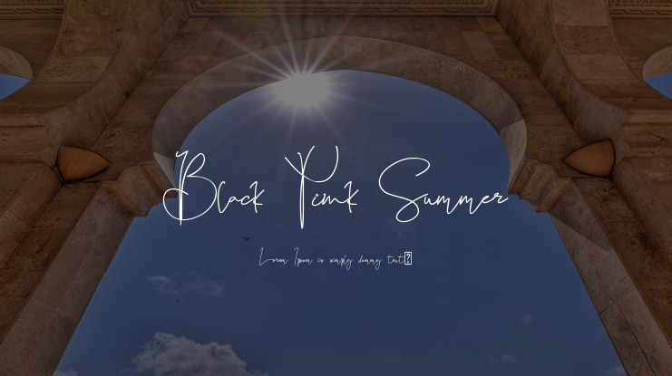 Black Pink Summer Font