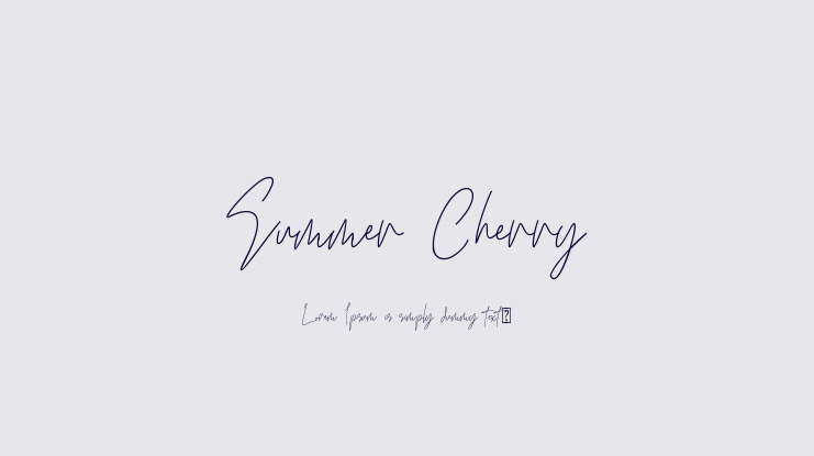Summer Cherry Font
