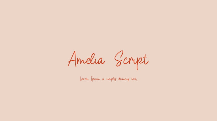 amelia script free font