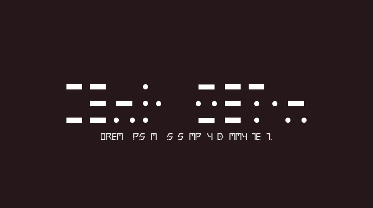 MORSE CODER Font