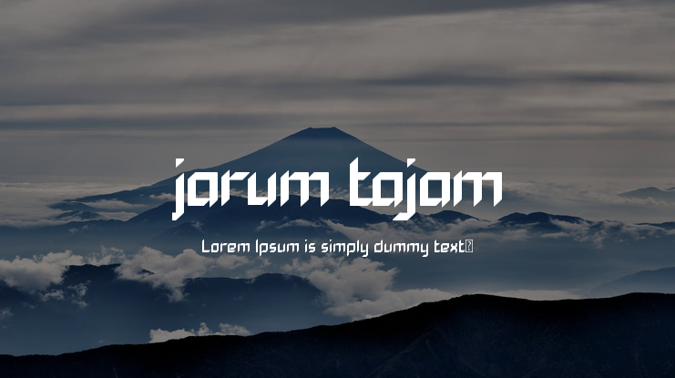 jarum tajam Font