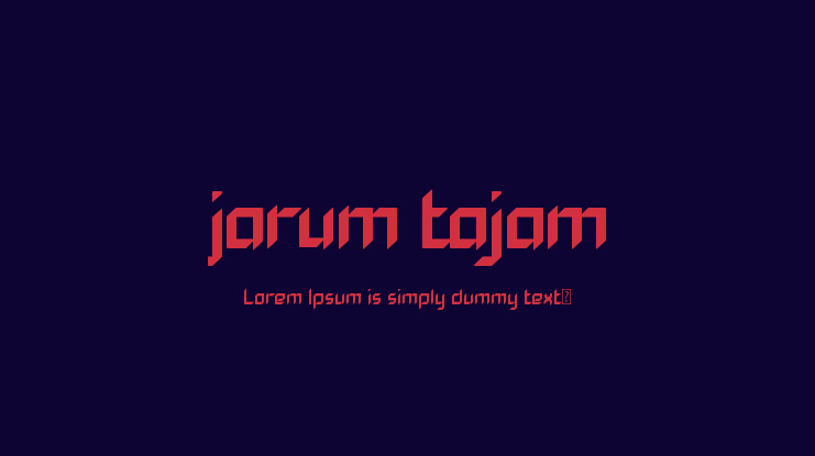 jarum tajam Font