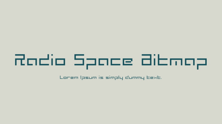 Radio Space Bitmap Font Family